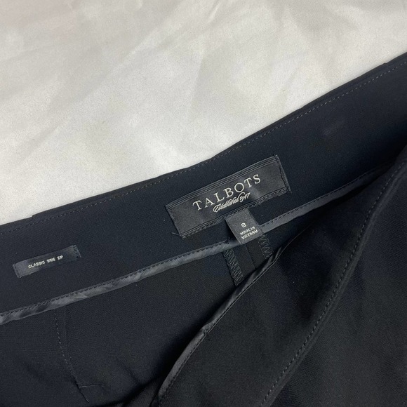 Talbots Classic side zip Full leg trouser pant black - Picture 3 of 9